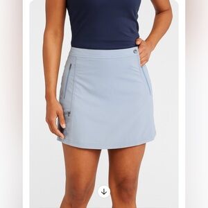 L.L. Bean Everyday Performance Skort Zip Pocket Utility Lightweight Women 4 Blue